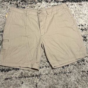 Haggar Tan Flat Front Shorts Casual Style